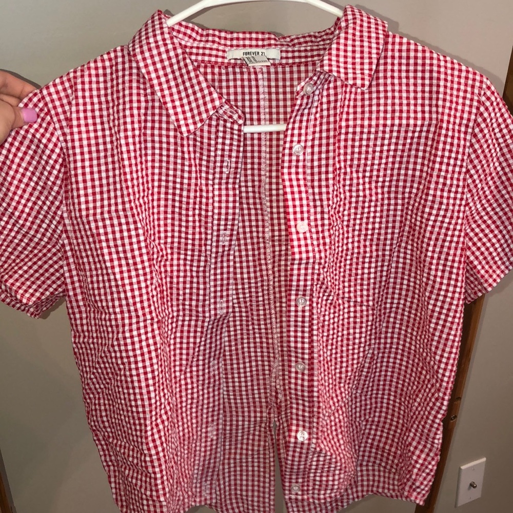 Forever 21 button up plaid top